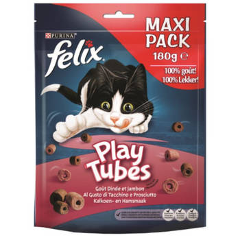 Felix - Play tubes kalkoen- en hamsmaak 180g kattenvoer