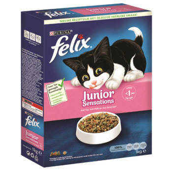 Felix - Sensations junior met kip, granen en melk 1kg kattenvoer