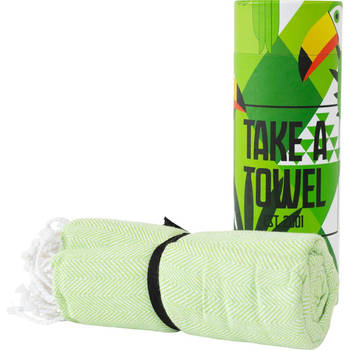 Hamamdoek - Take A Towel - saunadoek - 100x180cm - 100% katoen - pestemal - Groen