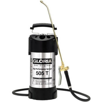 GLORIA - 505 T - 5L hoogwaardige roestvrijstalen sproeier met messing mondstuk en lans