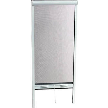 Aluminium oprolscherm voor deur - H.220 x B 160 cm - Wit