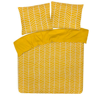 Dekbedovertrek My Design - 100% katoen - 140x200 - pattern geel
