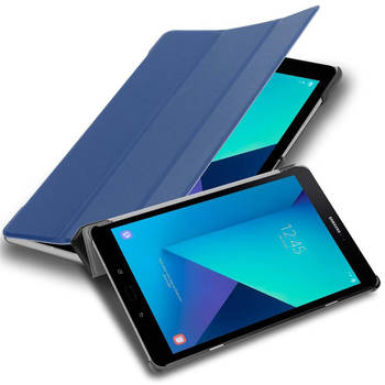 Cadorabo Tablet Hoesje geschikt voor Samsung Galaxy Tab S3 (9.7 inch) Case in JERSEY DONKER BLAUW - Beschermhoes Cover