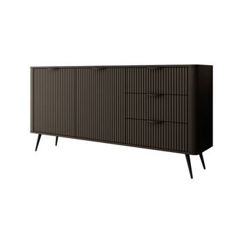 Meubella Dressoir Lima - Zwart - 163 cm