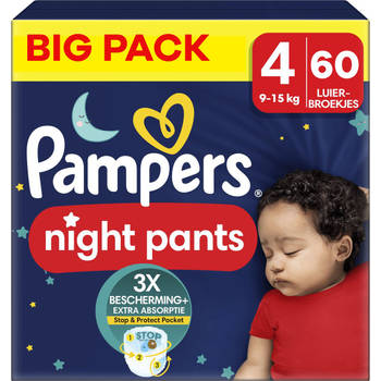 Pampers - Night Pants - Maat 4 - Big Pack - 60 stuks - 9/15 KG