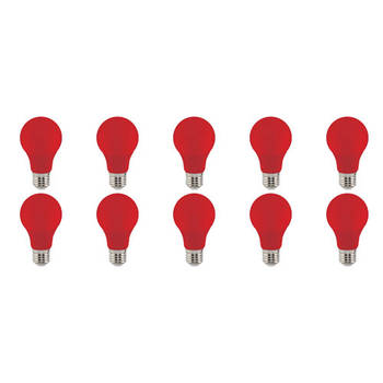 LED Lamp 10 Pack - Specta - Rood Gekleurd - E27 Fitting - 3W