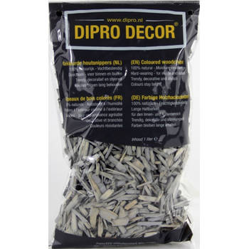 2 stuks - Dipro - Houtsnippers A78 Licht grijs 1 liter