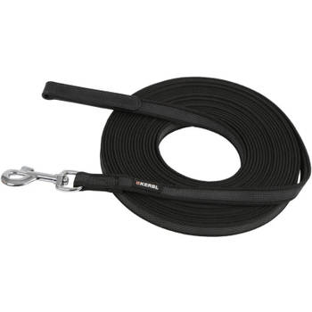 Kerbl Hondenriem 10 m rubber zwart 81045