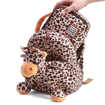 Brisby Peuter - Kleuter - Rugzak - Schooltas - Boekentas - Giraffe - inclusief lunchtas en knuffel