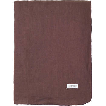 Broste Copenhagen Linnen tafelkleed 'Gracie' Aubergine, 160x200cm