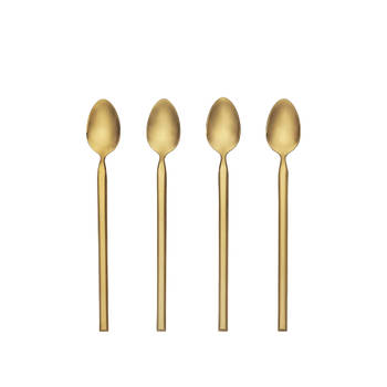 Broste Copenhagen Dessertlepels 'Tvis' Set van 4, Goud