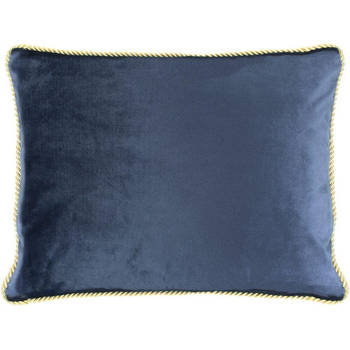 Mars & More Sierkussen 'Fluweel' 35cm x 45cm, Goud Navy