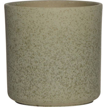 Linen & More Vaas 'Cylinder' 13cm, Groen