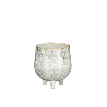 Mica Decorations Pot 'Winny' Blauw, Ø14cm