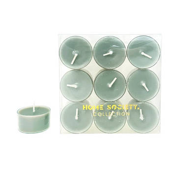 Home Society Waxinelichtjes 'Livia' 9 stuks, Celadon