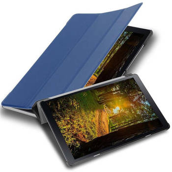 Cadorabo Tablet Hoesje geschikt voor Samsung Galaxy Tab A (10.5 inch) Case in JERSEY DONKER BLAUW - Beschermhoes Cover