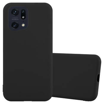 Cadorabo Hoesje geschikt voor Oppo FIND X5 PRO in CANDY ZWART - Beschermhoes TPU silicone Case Cover