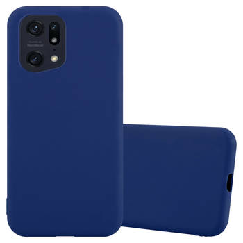 Cadorabo Hoesje geschikt voor Oppo FIND X5 PRO in CANDY DONKER BLAUW - Beschermhoes TPU silicone Case Cover