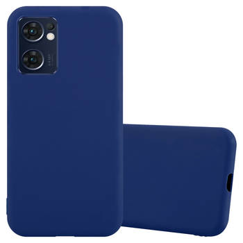 Cadorabo Hoesje geschikt voor Oppo FIND X5 LITE / Reno7 5G in CANDY DONKER BLAUW - Beschermhoes TPU silicone Case Cover