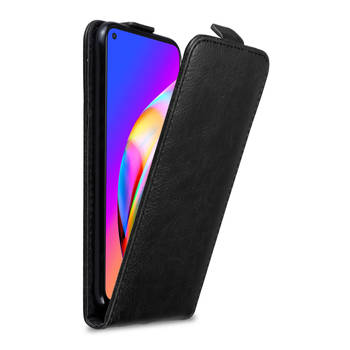 Cadorabo Hoesje geschikt voor Oppo A94 5G in ZWARTE NACHT - Beschermhoes Flip Case Cover magnetische sluiting