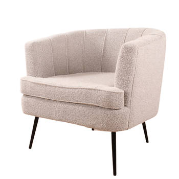 Norah fauteuil boucle beige