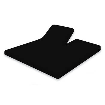 Eleganzzz Splittopper Hoeslaken Jersey Katoen Stretch - zwart 180x200cm