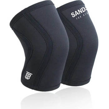 Sandside Knee Sleeves Powerlifting - 7 MM Neopreen Zwart - Knee Sleeve Crossfit - Knieband - Maat XL