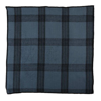 Linen & More Servetten 'Black Check' 40cm x 40cm, Mirage Blue