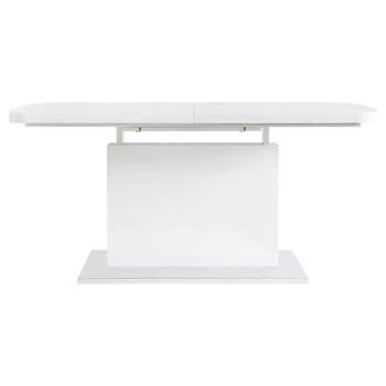 GIGANTIC uitschuifbare rechthoekige eettafel - Eigentijdse stijl - Wit gelakt decor - L 160/200 x D 80 x H 75 cm