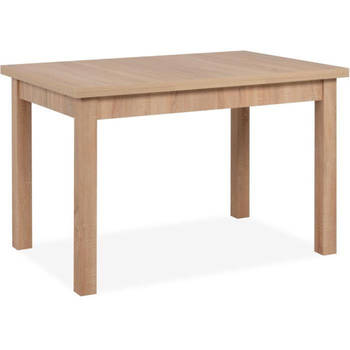 LONGFORD uitschuifbare eettafel - 6 tot 10 personen - Eikenmelamine - L120-200 x H76 x D80 cm