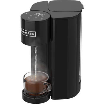 KitchenApp Heetwaterdispenser - Waterkoker met temperatuurregeling - Inclusief filter - 2,7L - Zwart