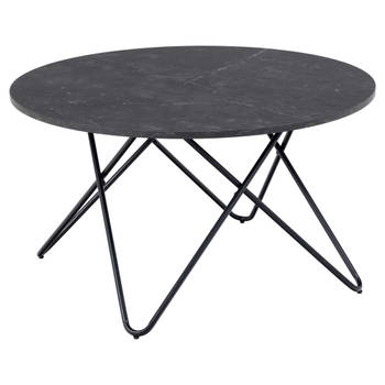 Wyra salontafel Ø80cm zwart.