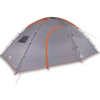 vidaXL Tent 8-persoons waterdicht grijs en oranje