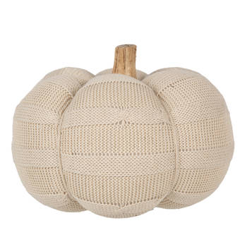 Clayre & Eef Decoratie Pompoen Ø 20x14 cm Beige Stof Beige