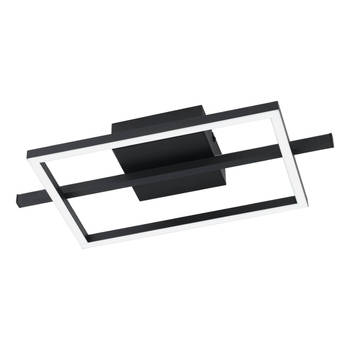 EGLO Amandolo Plafondlamp - LED - 40 cm - Zwart/Wit - Instelbaar RGB