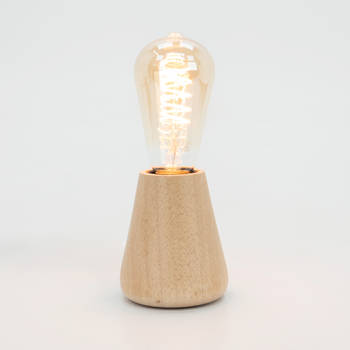 EGLO Asby Tafellamp - E27 - 10 cm - Lichtbruin - Hout