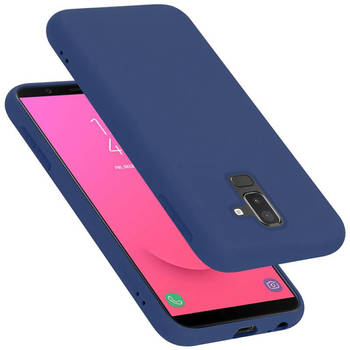 Cadorabo Hoesje geschikt voor Samsung Galaxy A6 PLUS 2018 Case in LIQUID BLAUW - Beschermhoes TPU silicone Cover