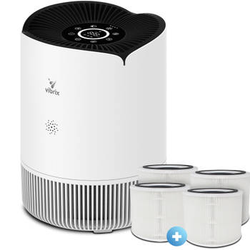 Vibrix Luchtreiniger Slaapkamer - 30m2 - 3X HEPA Filter - Ionisator - Luchtfilter - Air Purifier - PureFlow30