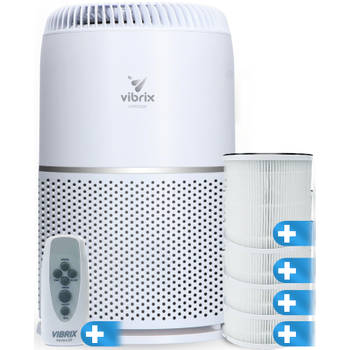 Vibrix Vortex20 luchtreiniger + 3 EXTRA filters + afstandsbediening - 70 m² - Automatische stand + 6-in-1 HEPA filtersys