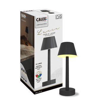 Calex Luminaires Tafellamp - Oplaadbaar - RGB/ CCT - Dimbaar - Zwart