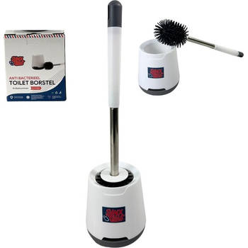 Synx Tools Toiletborstel wit ophangbaar - WC Borstel - Toiletborstel siliconen - Antibacterieel - siliconen wc borstel