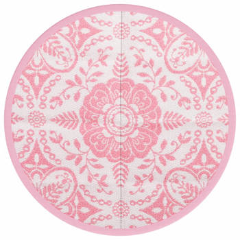 vidaXL Buitenkleed Ø200 cm polypropeen roze