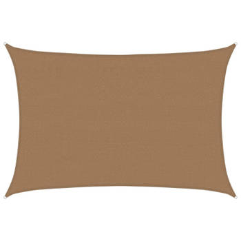 vidaXL Zonnezeil 160 g/m² 4x6 m HDPE taupe