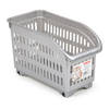 Plasticforte opberg Trolley Container - zilver - op wieltjes - L30 x B15 x H18 cm - kunststof - Opberg trolley