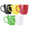 BD Koffie mokken/bekers Artista - 5x - keramiek - met oor - multi kleuren - 440 ml - Bekers