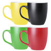 BD Koffie mokken/bekers Artista - 8x - keramiek - met oor - multi kleuren - 440 ml - Bekers