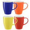 Bellatio Design Koffie mokken/bekers Paris - 4x - porselein - multi kleuren - 350 ml - Bekers