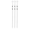 BBQ spiezen - 3x stuks - metaal - 45 cm - vleespennen voor vlees - barbecue accessoires - Barbecuespiezen