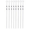 BBQ spiezen - 8x stuks - RVS - 38 cm - vleespennen voor vlees - barbecue accessoires - Barbecuespiezen