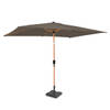 VONROC Premium Stokparasol Rapallo 200x300cm - Incl. parasolvoet & beschermhoes – Rechthoekige parasol - Kantelbaar – UV